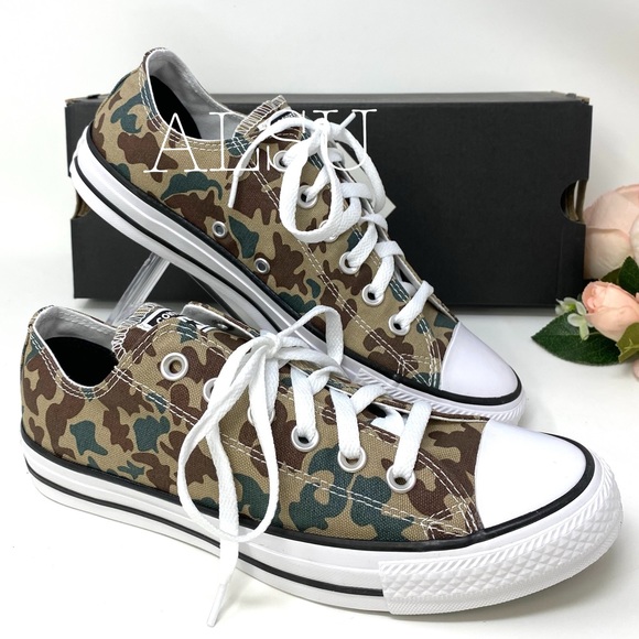 🌸Sale🌸 Converse Chuck Taylor AS Canvas Low Top Sandy Camo Womes Size 7 168088F - Picture 7 of 7